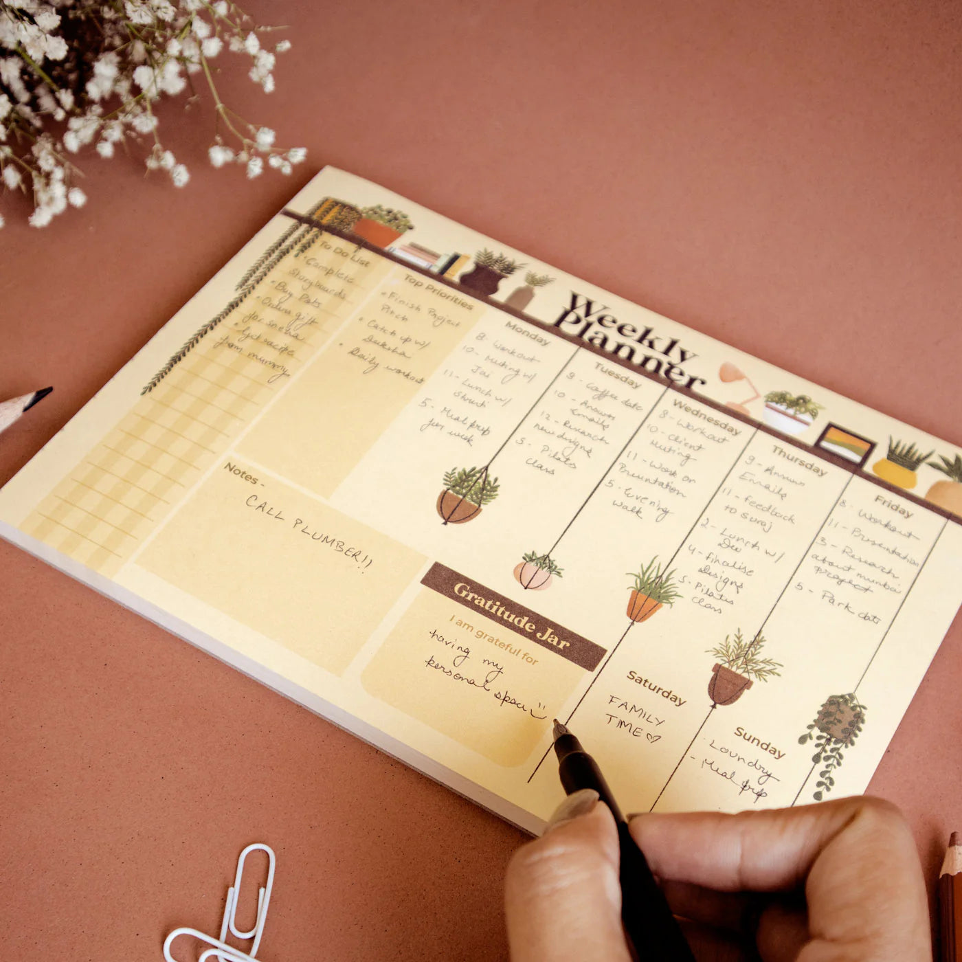 Botanical Bliss Magnetic Weekly Planner