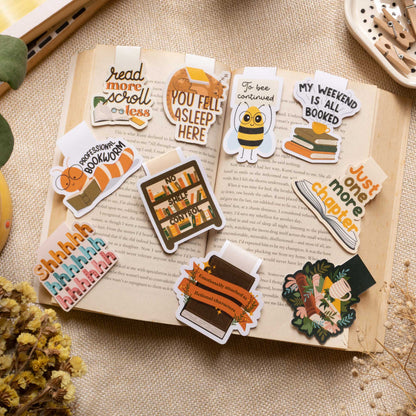 Fun & Flair Set of 10 Magnetic Bookmarks