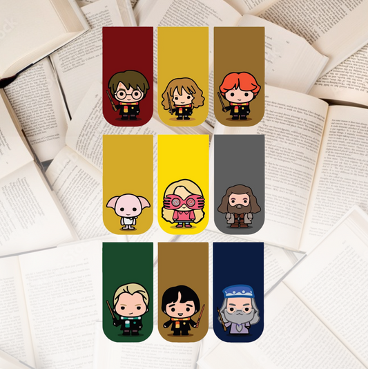Harry Potter Bookmarks - Set of 9 magnetic bookmarks