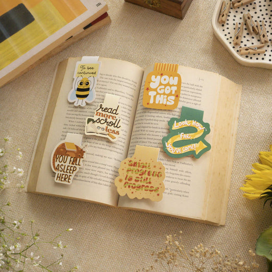 Witty & Wise Set of 6 Magnetic Bookmarks