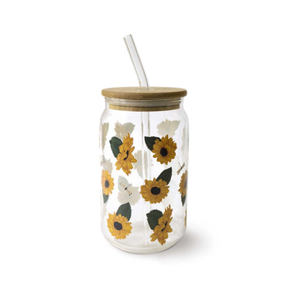 Sunflower dream glass tumbler