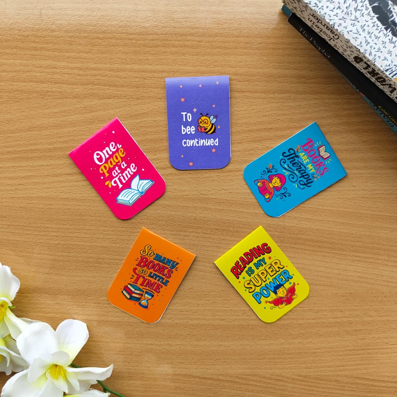 Book Lovers Magnetic Bookmarks – Set of 5