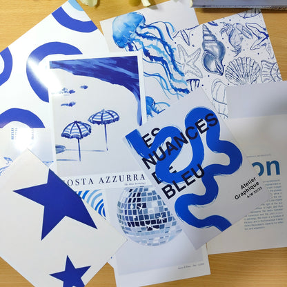 Blue themed Collage Set (pack of 12)